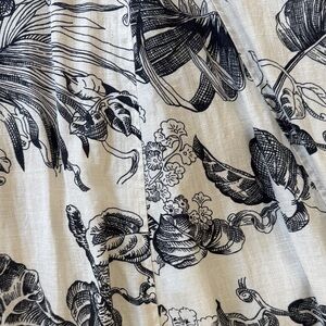 COS Black & White Botanical Print Linen Tank Dress